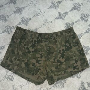 Green camouflage shorts